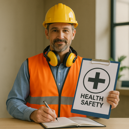 Ilustración sobre seguridad y salud en el trabajo