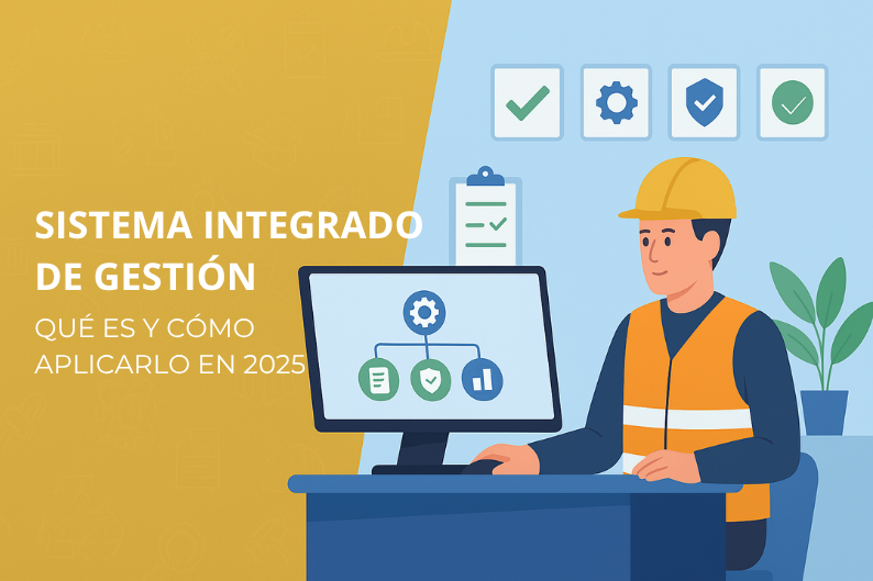 persona en dibujo viendo el sistema integrado de gestion de su empresa